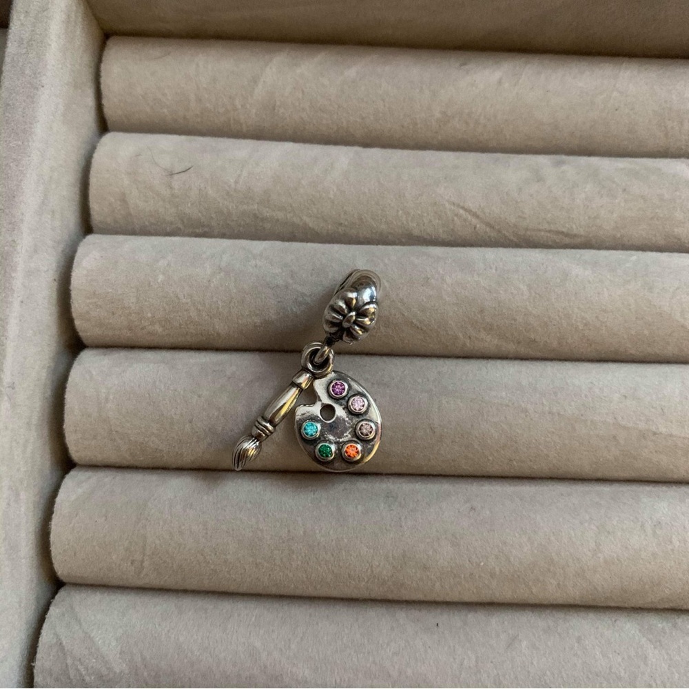 Pandora painting Multi-Color Artist Palette Charm sterling silver